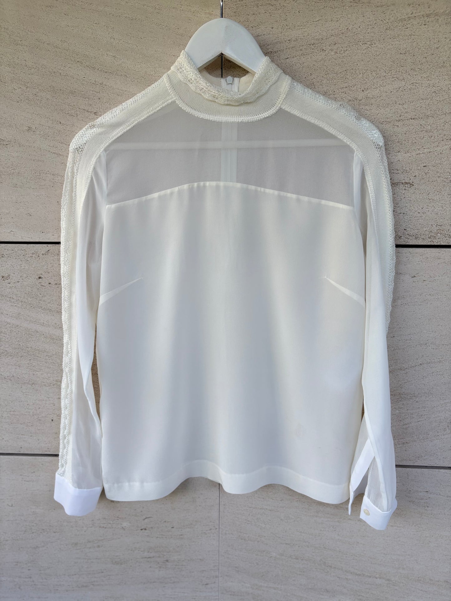 SANDRO. Top seda texturas T 1 (S)