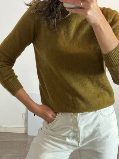 MONOPRIX MAISON. Khaki cashmere sweater. T 0 (xs)