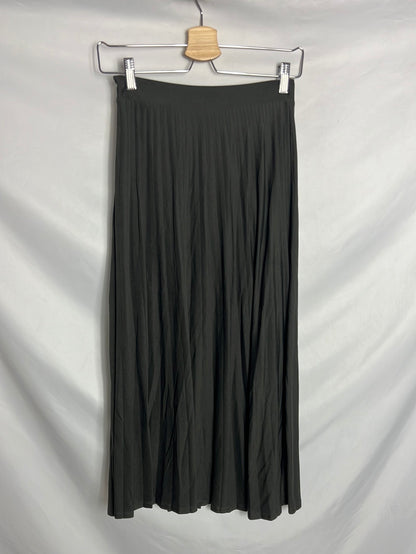 MASSIMO DUTTI. Falda midi plisada. T XS