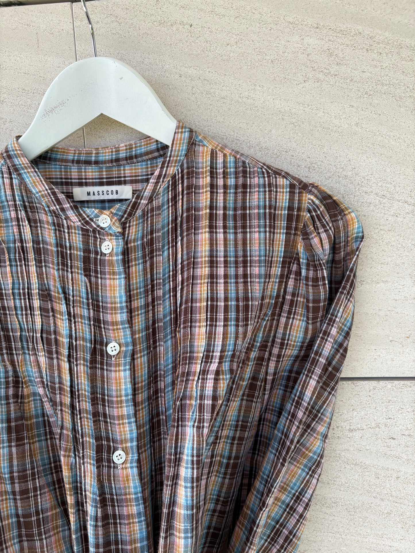 MASSCOB. Camisa cuadros fluida