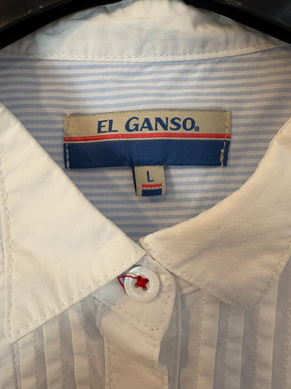 EL GANSO. Camisa rayas detalle escote