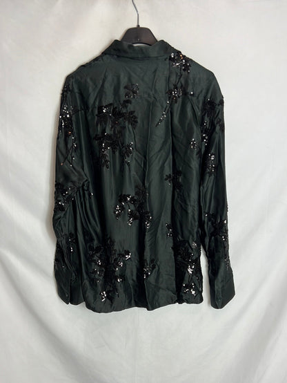 ZARA. Total look negro lentejuelas T.xs