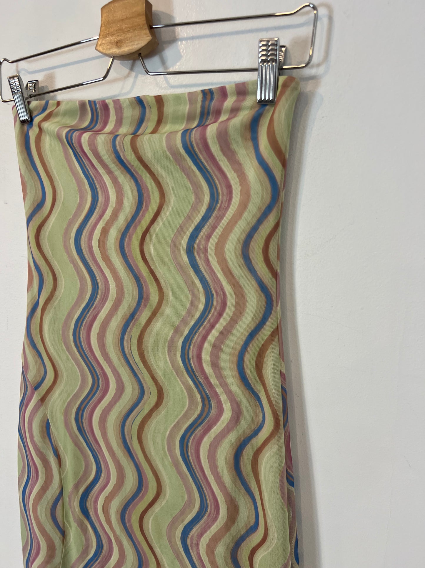 ZARA. Vestido midi tul ondas. T S