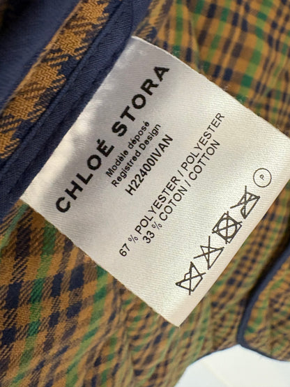 CHLOÉ STORA PARIS. Chaleco acolchado cuadros