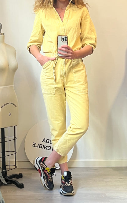 BA&SH. Mono amarillo denim efecto desgastado. T 3(M)