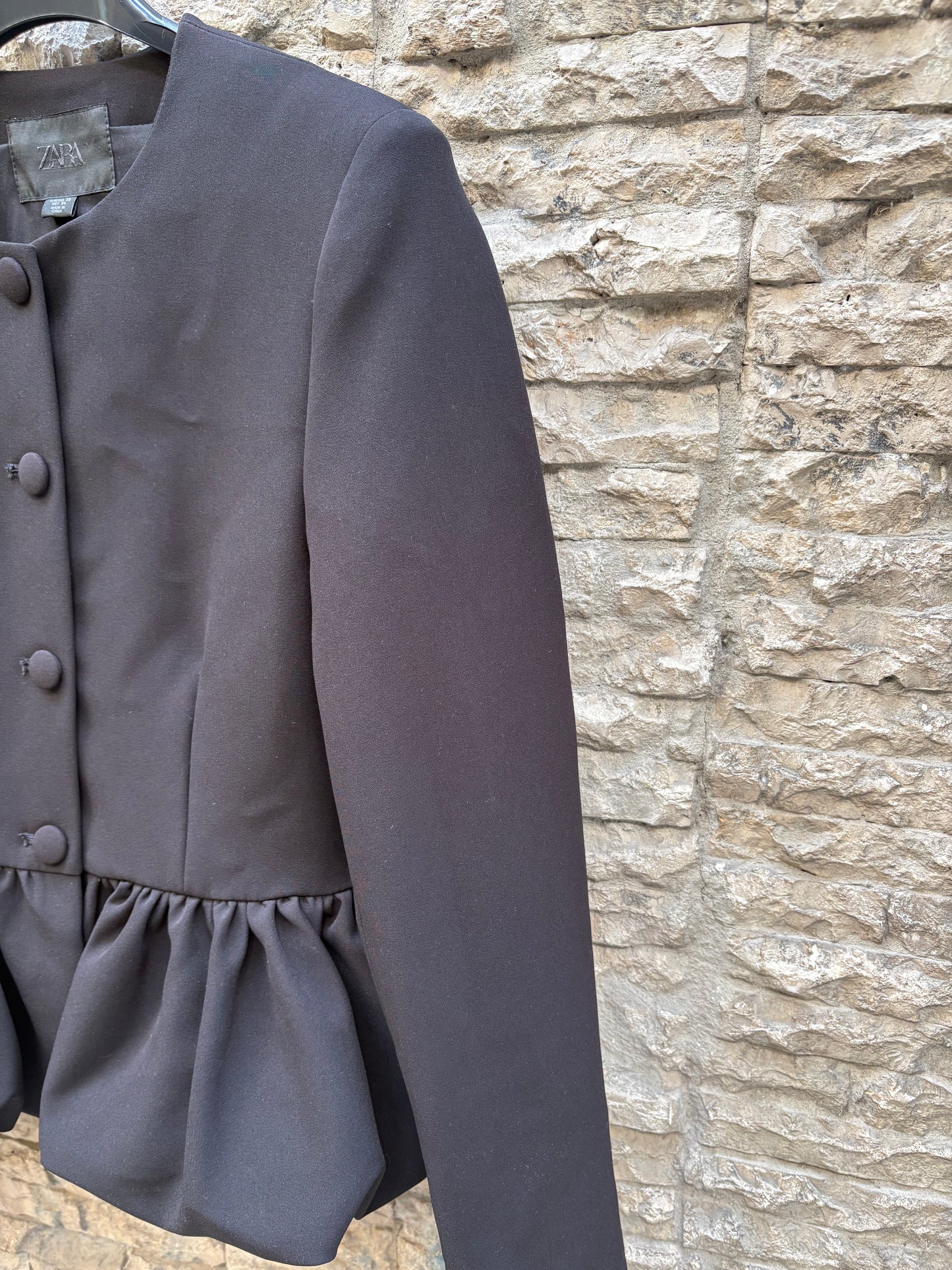 ZARA. Coral beaded jacket. TS