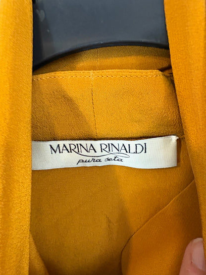 MARINA RINALDI. Blusa seda camel. T 25 (XXL)