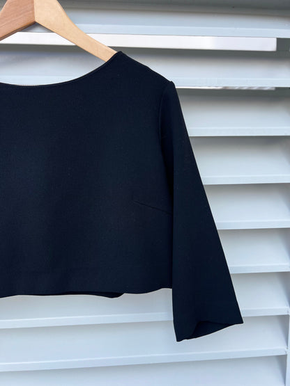 ETXART&PANNO. Top negro corto