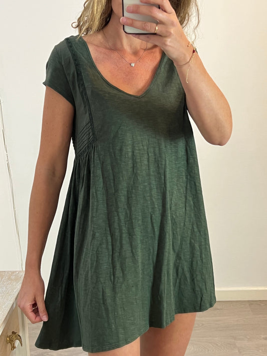BA&amp;SH. Short green cotton dress. Size 1 (S)