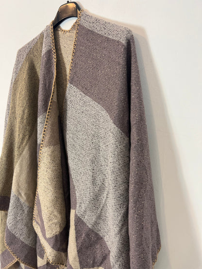 OTRAS. Capa cuadros malva jaspeada. TU