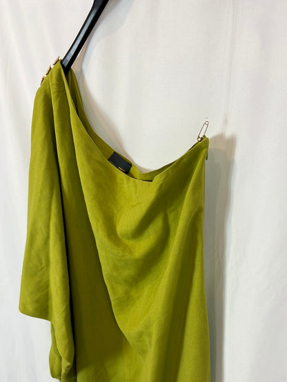 FENDI. Asymmetrical green dress. Size 40
