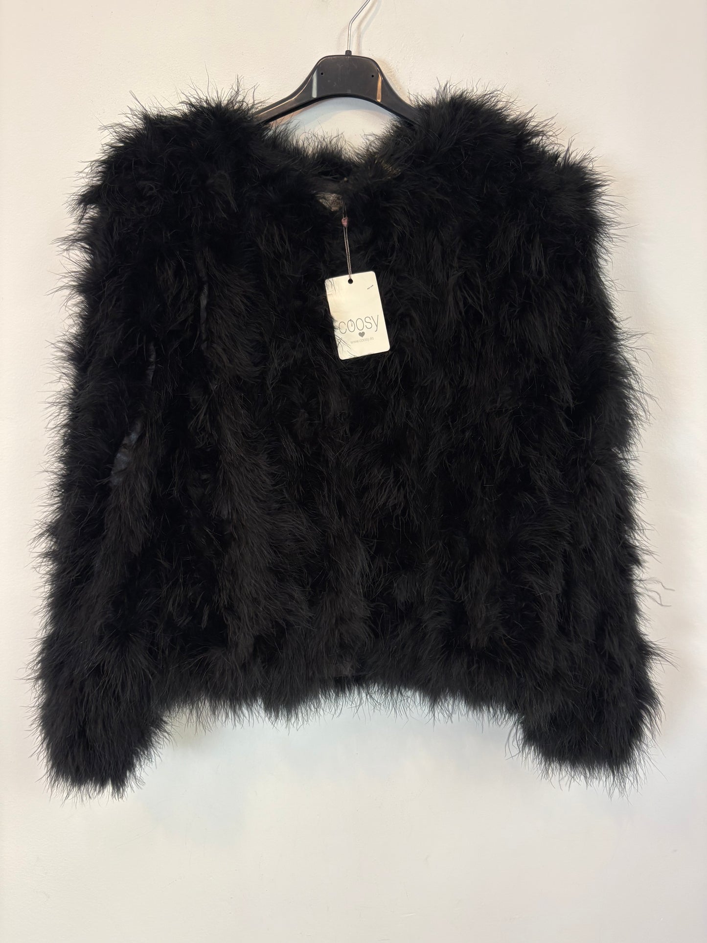 COOSY. Black down jacket. TS/M