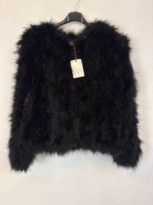 COOSY. Chaqueta plumas negros. T S/M