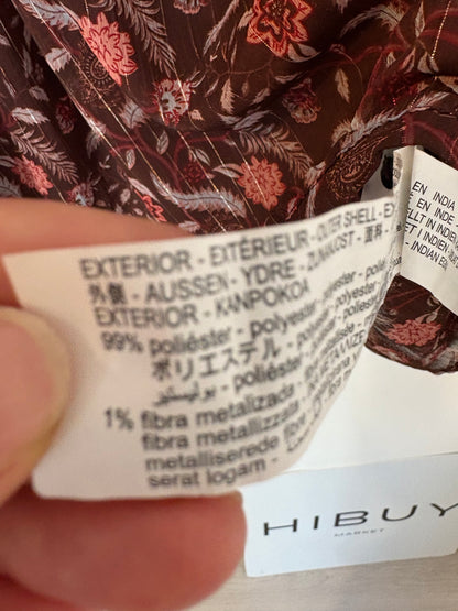 ZARA. Blusa textura tonos burdeos