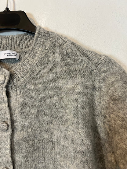 ZARA. Top punto gris pedreria