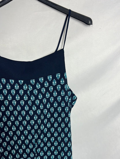 CORTEFIEL. Mono fluido azul estampado. T M