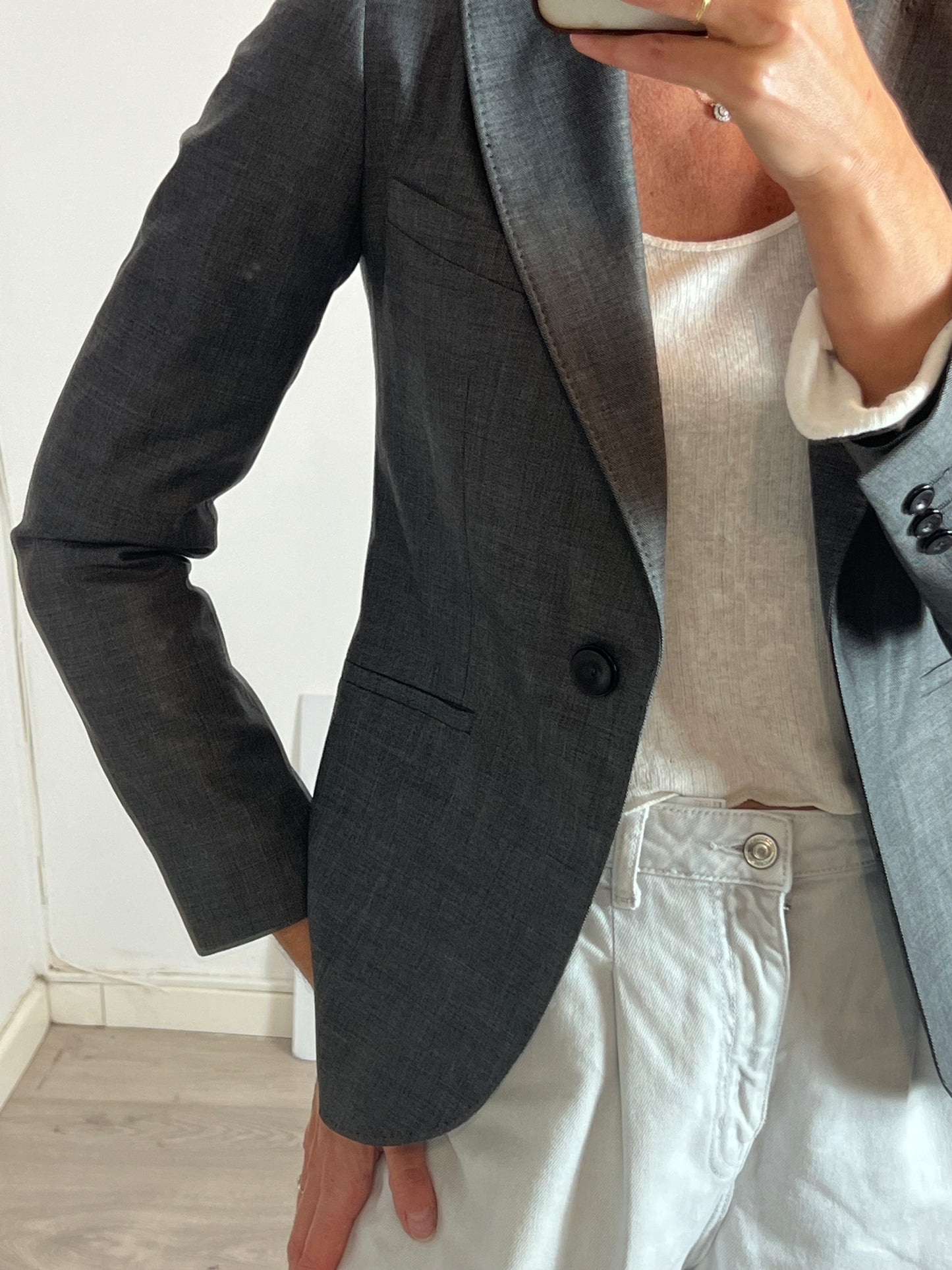 JOSEPH. Gray wool blazer T.0 (xs)