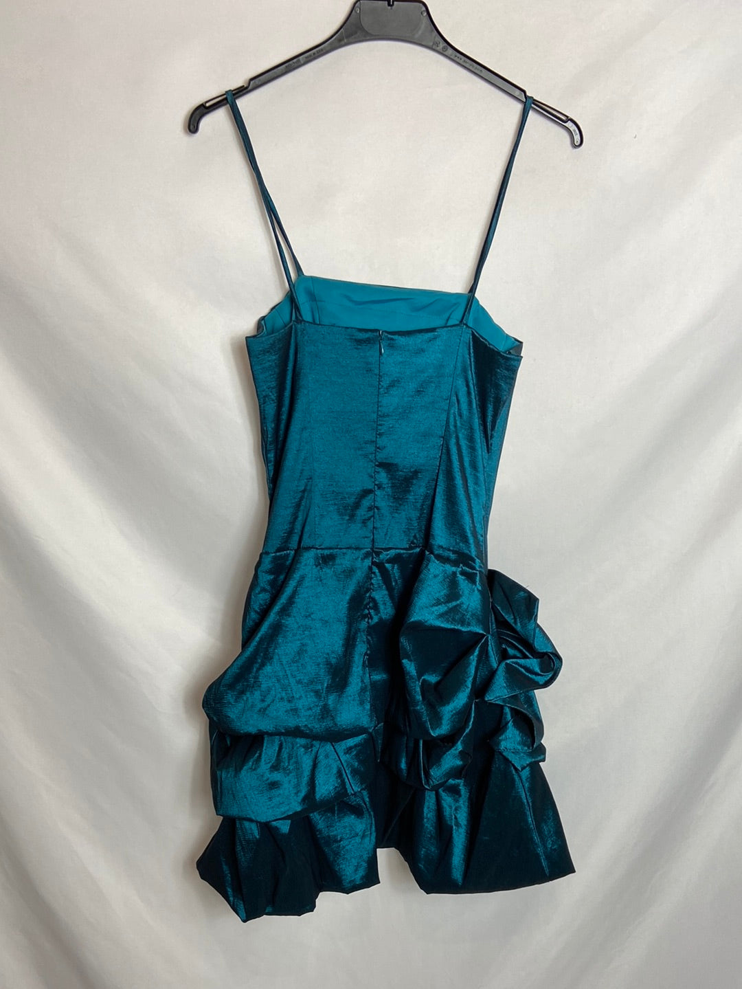 CHICAS. Vestido azul falda abullonada T. U (S)