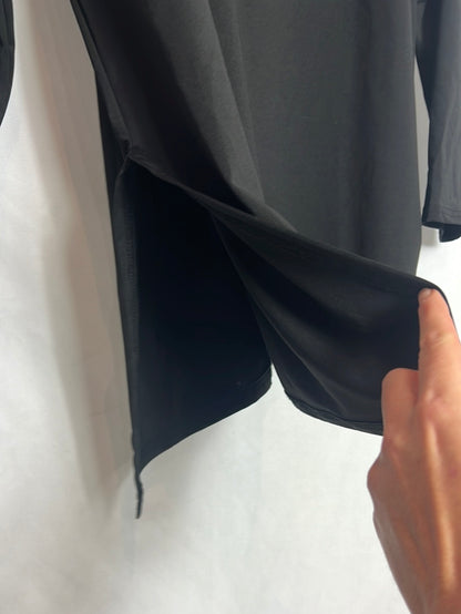 OTHERS. Black asymmetrical high-neck top. TM