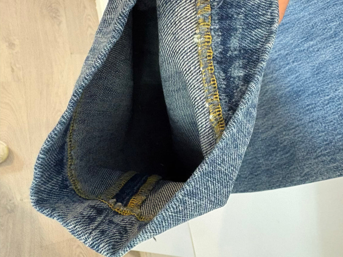 MASSIMO DUTTI. Denim pata ancha bolsillos