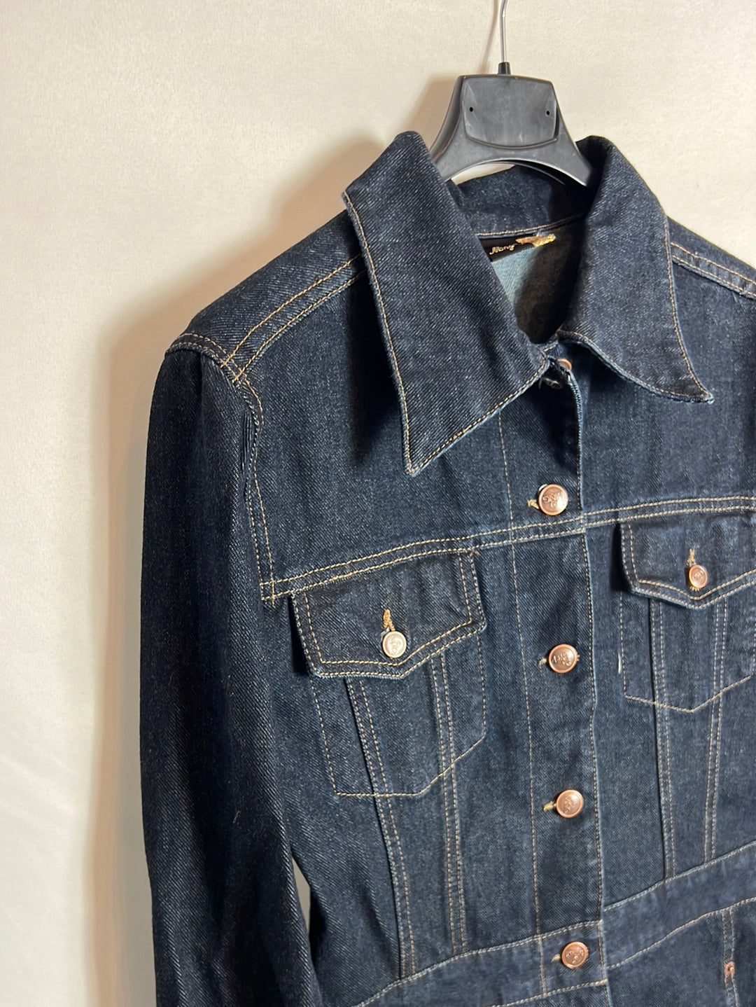 MANGO . Vestido denim abotonado. T M