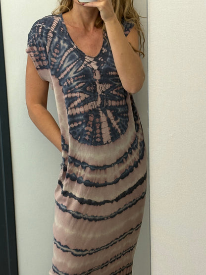 RAQUEL ALLEGRA. Vestido maxi algodón tie dye