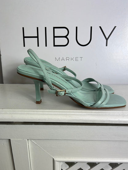LOVERS + FRIENDS. Aqua blue sandal size 37