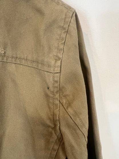 MASSIMO DUTTI. Chaqueta beige oscuro bolsillos. T 38