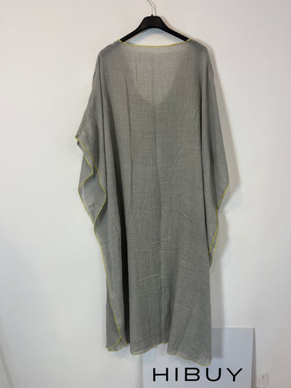 OTRAS. Vestido gris estilo kaftán TU(s/m)