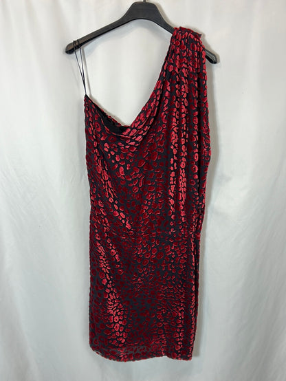 IRO. Vestido terciopelo asimétrico