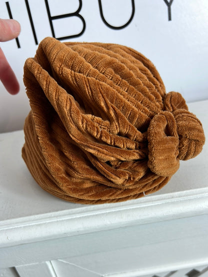 OTHERS. Brown turban-style hat. Size 1-3 years