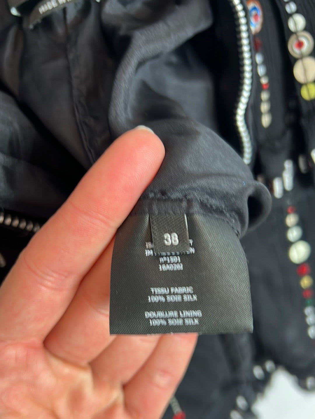 ISABEL MARANT. Falda seda lentejuelas. T 38