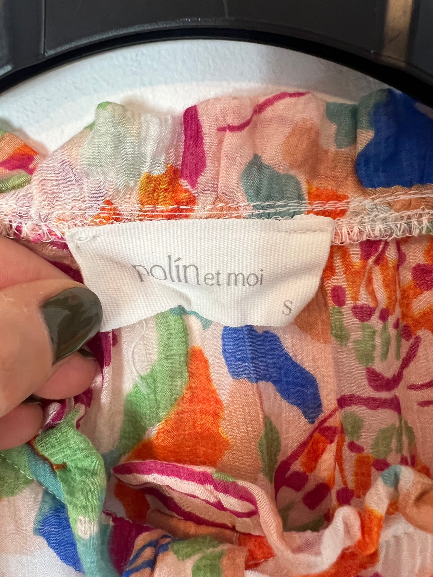 POLIN ET MOI. Ts colorful print blouse