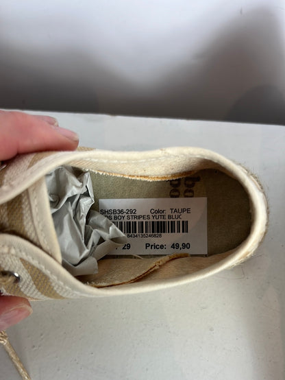 BONNET&amp;POMPON. Striped esparto slippers. Size 29