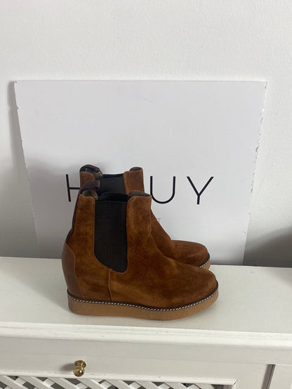 PEDRO MIRALLES. Botas piel marrones T.37