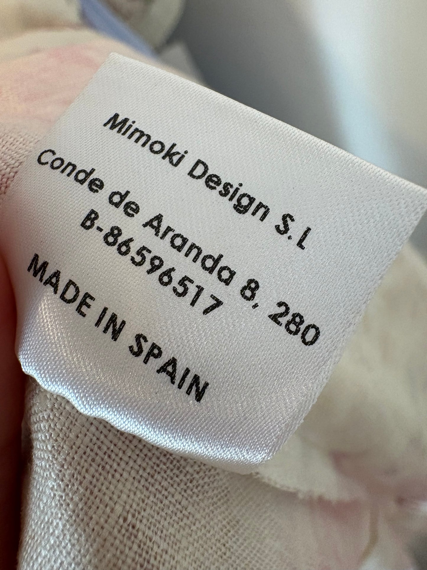 MIMOKI. Vestido lino flores cruzado