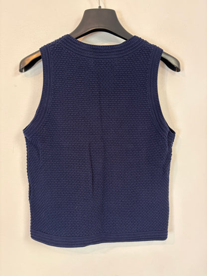 COMPTOIR DES COTONNIERS. Top algodón azul marino. T S