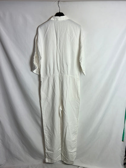 ZARA. Mono largo blanco textura. T M