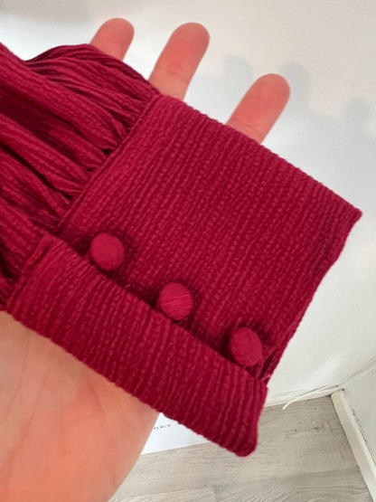 POLIN ET MOI. Burgundy Ts texture top