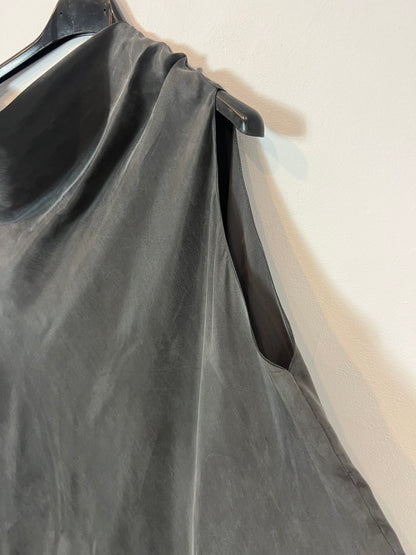 LANVIN. Vestido gris midi T.38