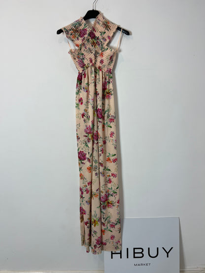 ZARA. Long floral honeycomb dress. TM