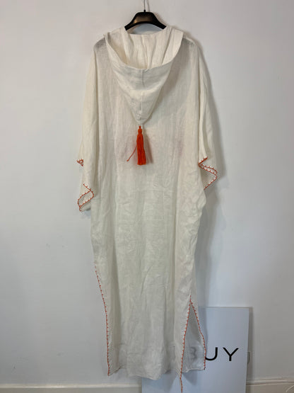TORY BURCH. Vestido blanco lino T.m