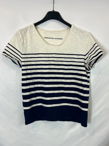 COMPTOIR DES COTTONIERS. Camiseta rayas T.m
