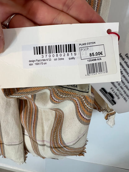 MOISMONT. Striped cotton scarf