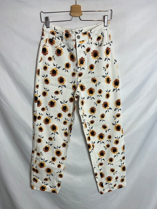 OTRAS. Denim estilo mom fit girasoles. T S