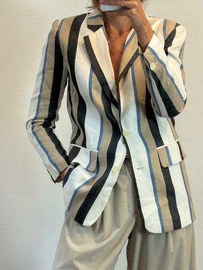 SFERA. Blazer rayas mezcla