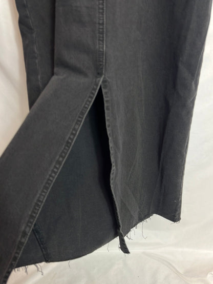 PULL&BEAR . Vestido/peto denim negro.T M