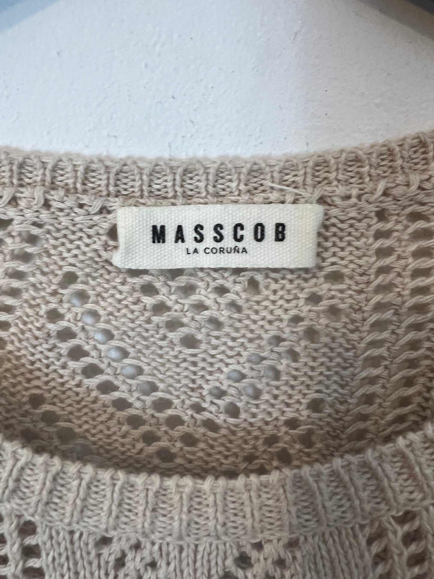 MASSCOB. Jersey beige  algodón troquelado  T.m