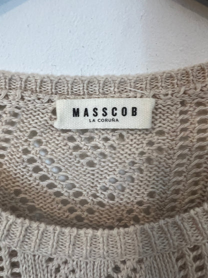 MASSCOB. Jersey beige  algodón troquelado  T.m