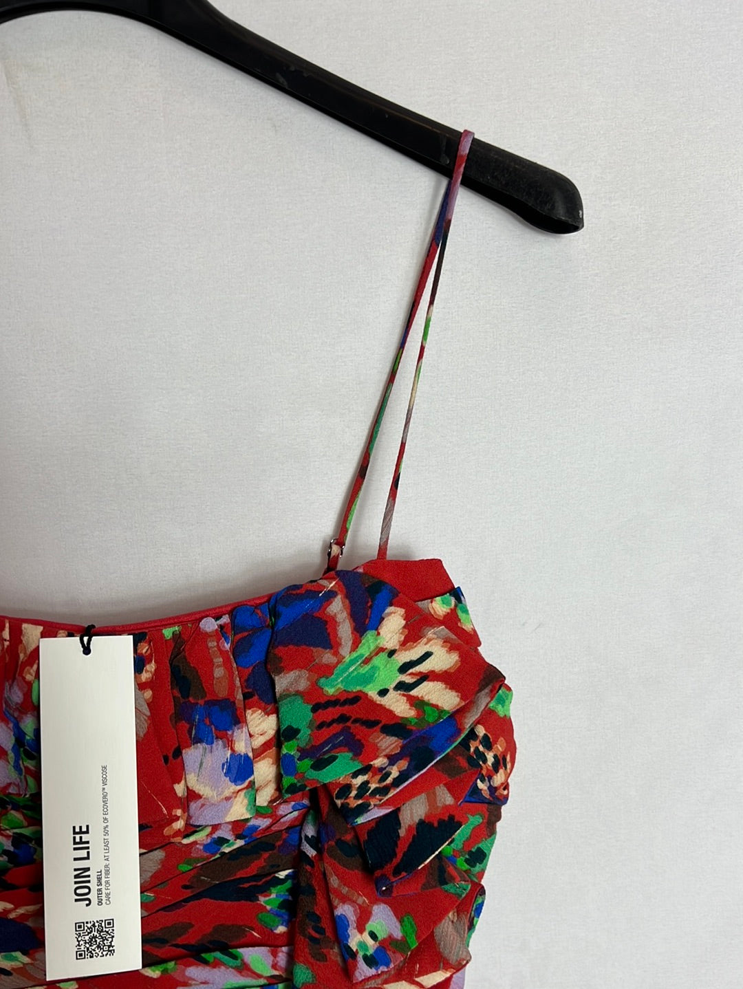 ZARA. Gathered red crop top. TS